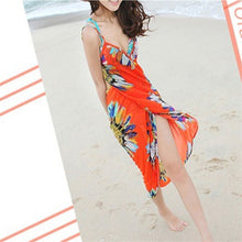Fashion Women 5 Colors Deep V Wrap Chiffon Swimwear Bikini Cover Up Sarong Beach Dress EF8