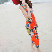 Fashion Women 5 Colors Deep V Wrap Chiffon Swimwear Bikini Cover Up Sarong Beach Dress EF8
