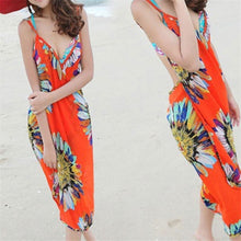 Fashion Women 5 Colors Deep V Wrap Chiffon Swimwear Bikini Cover Up Sarong Beach Dress EF8