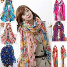 Pastoral Style Scarves Women Soft Silk Blend Floral Print Scarf Wrap Women Pretty Elegant Accessories Scarves EF8