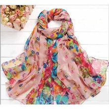 Pastoral Style Scarves Women Soft Silk Blend Floral Print Scarf Wrap Women Pretty Elegant Accessories Scarves EF8