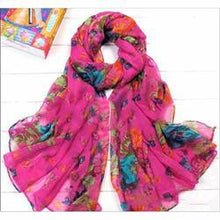 Pastoral Style Scarves Women Soft Silk Blend Floral Print Scarf Wrap Women Pretty Elegant Accessories Scarves EF8