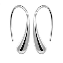 Pretty Silver Plated Dangle Earrings Trendy Simple Jewelry Lovely Water Drop Earring EF8