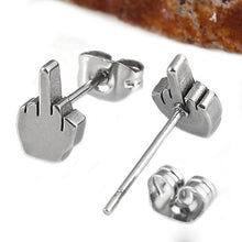 Punk Cool Gold Sliver Black Stainless Steel Women Men Ear Jewelry Studs Earring 2Pcs EF8
