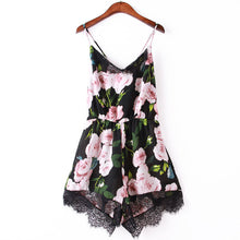 Fashion Rorompers Womens Jumpsuit Floral Lace Chiffon Print Bodycon BodysuitsParty Playsuit Off Shoulder Romper EF8