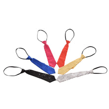 School Boys Sequin Necktie Solid Color Adjustable Children Kids Baby Wedding Elastic Tie Necktie EF8