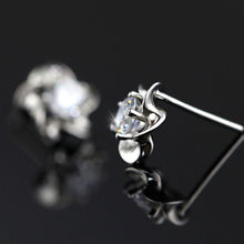 Silver Plated Ball Earrings Wild Super Flash Retro Crystal Jewelry Long Section Of Models Cute Earrings EF8