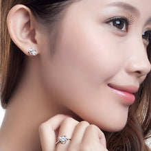 Silver Plated Ball Earrings Wild Super Flash Retro Crystal Jewelry Long Section Of Models Cute Earrings EF8