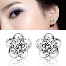 Silver Plated Ball Earrings Wild Super Flash Retro Crystal Jewelry Long Section Of Models Cute Earrings EF8
