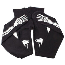 Women Girls Black Cotton Sexy Punk Soft Fancy Trendy Skeleton Bone 3D Printed Pants Leggings Leggings EF8