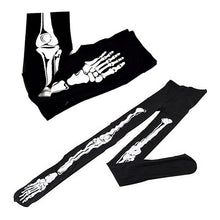Women Girls Black Cotton Sexy Punk Soft Fancy Trendy Skeleton Bone 3D Printed Pants Leggings Leggings EF8