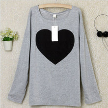 Women LOVE Heart Printed Sweatshirt Hoody Hoodies tracksuits Pullovers Suit Tops Outerwear M L XL EF8