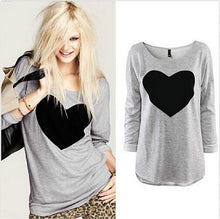 Women LOVE Heart Printed Sweatshirt Hoody Hoodies tracksuits Pullovers Suit Tops Outerwear M L XL EF8