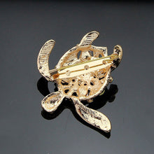 jewelry green blue turtles brooches animal pins for party decorations Women Men Rhinestone Crystal Jewelry EF8