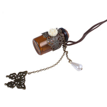 jewelry necklace Carved long leather cord necklaces   pendants retro cork Wishing bottle sweater chain EF8
