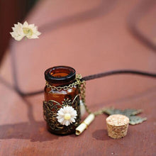 jewelry necklace Carved long leather cord necklaces   pendants retro cork Wishing bottle sweater chain EF8