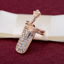 popular small plum blossom nail ring for women   girl cute finger jewelery rhinestone small finger ring  EF8