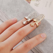 popular small plum blossom nail ring for women   girl cute finger jewelery rhinestone small finger ring  EF8