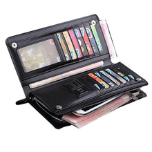 Fau Leather Men Wallets Business Card holder Coin Purse Men's Long Zipper Wallet Leather Clutch carteira masculina EF8
