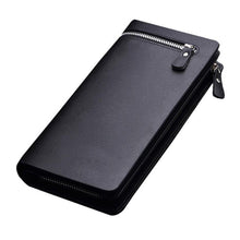 Fau Leather Men Wallets Business Card holder Coin Purse Men's Long Zipper Wallet Leather Clutch carteira masculina EF8