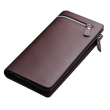 Fau Leather Men Wallets Business Card holder Coin Purse Men's Long Zipper Wallet Leather Clutch carteira masculina EF8