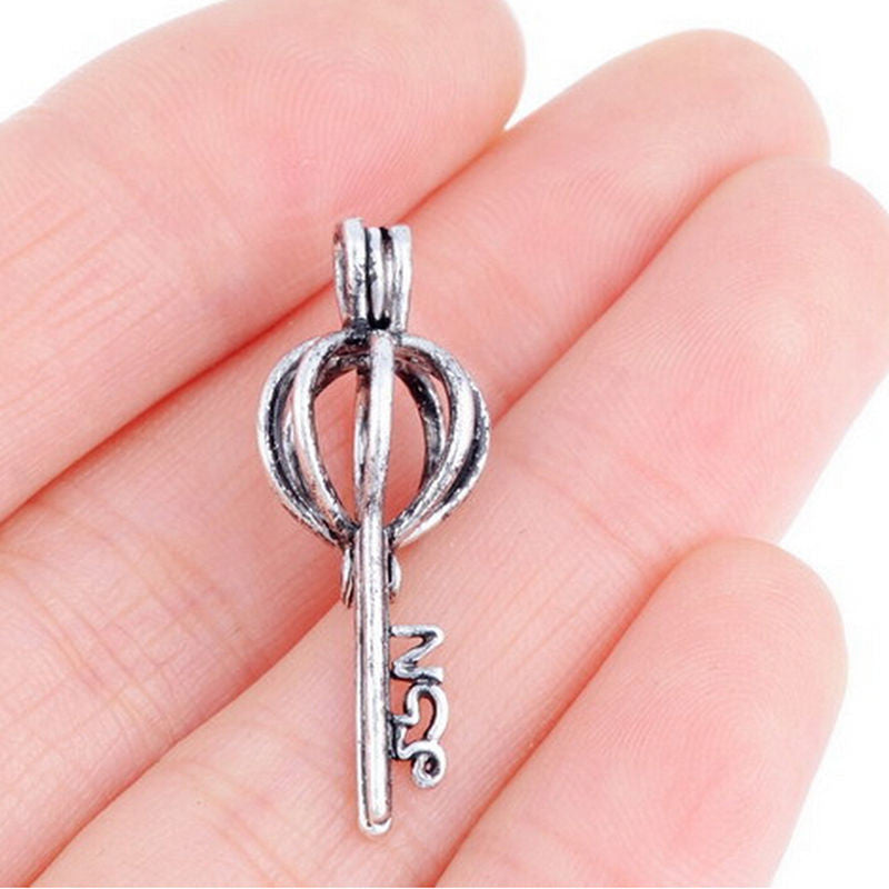 Fine Jewelry European Atlantis Locket Necklace Jewelry Bronze Hollow Key Glowing Pendant Silver Glow In The Dark Necklace EF8