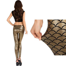Fish Scale Slim Pants Women Leggings Black Leggings Women Sexy Trousers Mermaid Leggings Space Printed Pants Plus Size EF8