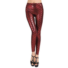 Fish Scale Slim Pants Women Leggings Black Leggings Women Sexy Trousers Mermaid Leggings Space Printed Pants Plus Size EF8