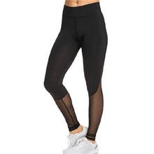 Fitness Leggings Women High Waist Patchwork Mesh Leggings Skinny Push Up Calzas Deportivas Mujer Fitness Legins EF8