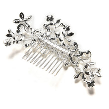 Floral Wedding Tiara Sparkling silver plated Crystal simulated pearl Bridal Hair Combs Hairpin Jewelry Hair Accessories EF8