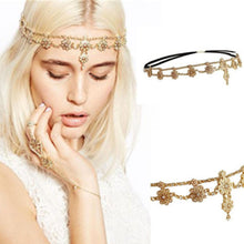 Flower Tassel Head Jewelry Women Elegant Rhinestone Elastic Head Chain Tiaras Bride Wedding Head Jewelry EF8