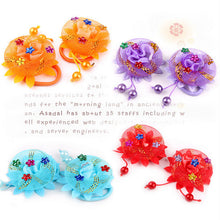 Flowers Hair Holder Gum Rope Baby Girls Kids Cute Hair Tie Accessories Elastic Scrunchie Styling Head Wear EF8