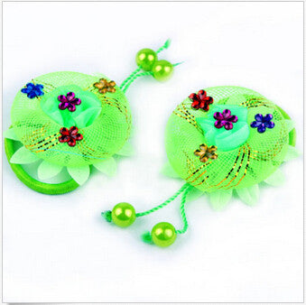Flowers Hair Holder Gum Rope Baby Girls Kids Cute Hair Tie Accessories Elastic Scrunchie Styling Head Wear EF8