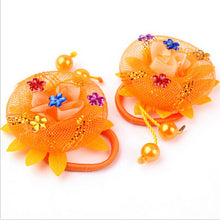 Flowers Hair Holder Gum Rope Baby Girls Kids Cute Hair Tie Accessories Elastic Scrunchie Styling Head Wear EF8