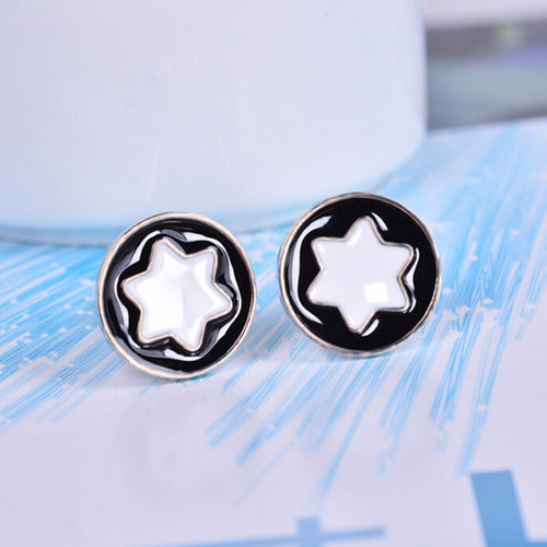 For Men Wedding Party Gift Shirt Cuff Link Jewellery Vintage Men six-pointed star Round Cufflinks EF8