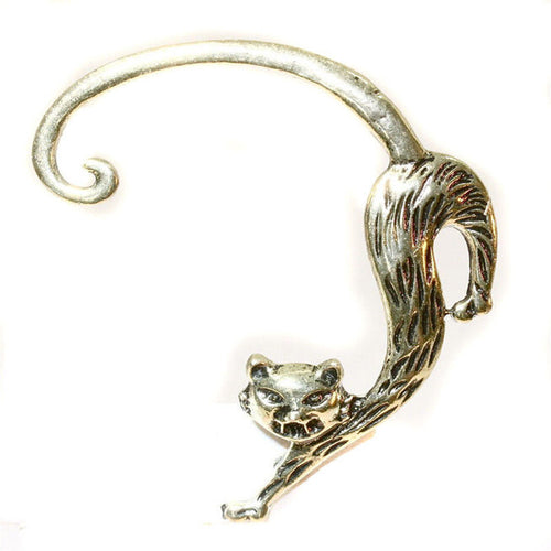 For Women S Sexy Animal Cat Shape Big Clip Earrings Without Piercing Ear Clip Vintage Silver Plated Gothic Punk Rock Earrings EF8