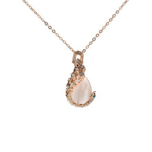 For Women  18k Yellow Gold Filled pink opal Peacock Necklace Earring Wedding Fine Jewelry EF8