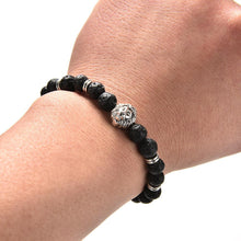 For Women   Men Jewelry S Gold Silver Natural Stone Bracelets Bangles Pulseras Lion Head Beads Bracelets EF8