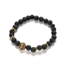 For Women   Men Jewelry S Gold Silver Natural Stone Bracelets Bangles Pulseras Lion Head Beads Bracelets EF8