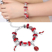 For Women Jewelry Pulsera Mujer Femme Charm Bracelets Cute Ladybird Beads Chain Bracelet EF8