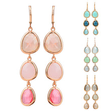 For Women Long Dangle Earrings Women Jewelry Charms Colorful Crystal Stone Long Drop Earrings EF8