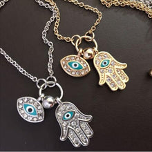 For Women Fine Jewelry Gold Silver Blue Evil Eye Hamsa H  Fatima Palm Necklace EF8