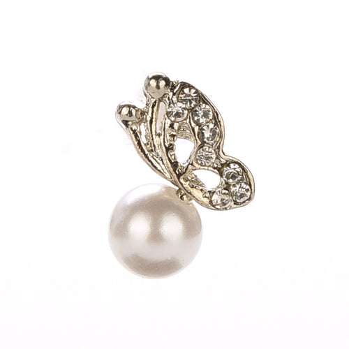 For Women Gifts butterfly pearl earrings  han edition earrings jewelry for the bride's Pearl Stud Earrings EF8
