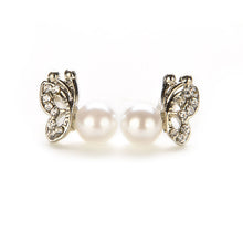 For Women Gifts butterfly pearl earrings  han edition earrings jewelry for the bride's Pearl Stud Earrings EF8