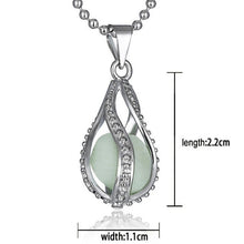 For Women Glowing Necklace Pendant Water Drop Glowing Stone Jewelry Charm Glow In The Dark Pendants Gift Necklace EF8
