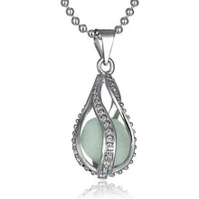 For Women Glowing Necklace Pendant Water Drop Glowing Stone Jewelry Charm Glow In The Dark Pendants Gift Necklace EF8