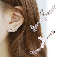 For Women Ladies Womens Sweet Gold Silver Pearl Crystal 6 Beads Cuff Ear Clips Earring Earrings EF8