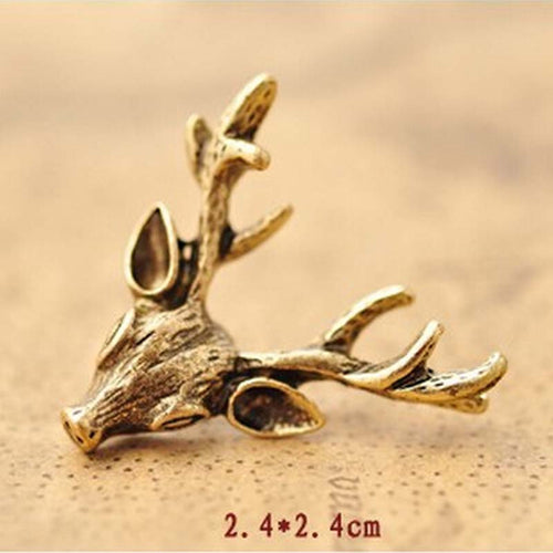 For Women Vintage Earrings Elegant Retro Bronze Deer Earrings Ear Stud Antlers Earring EF8