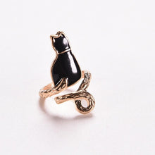 For Women Vogue Nail Rings Chic Knuckle Rings Jewelry 4pc Crystal Black Cat Pearl Rings Set EF8