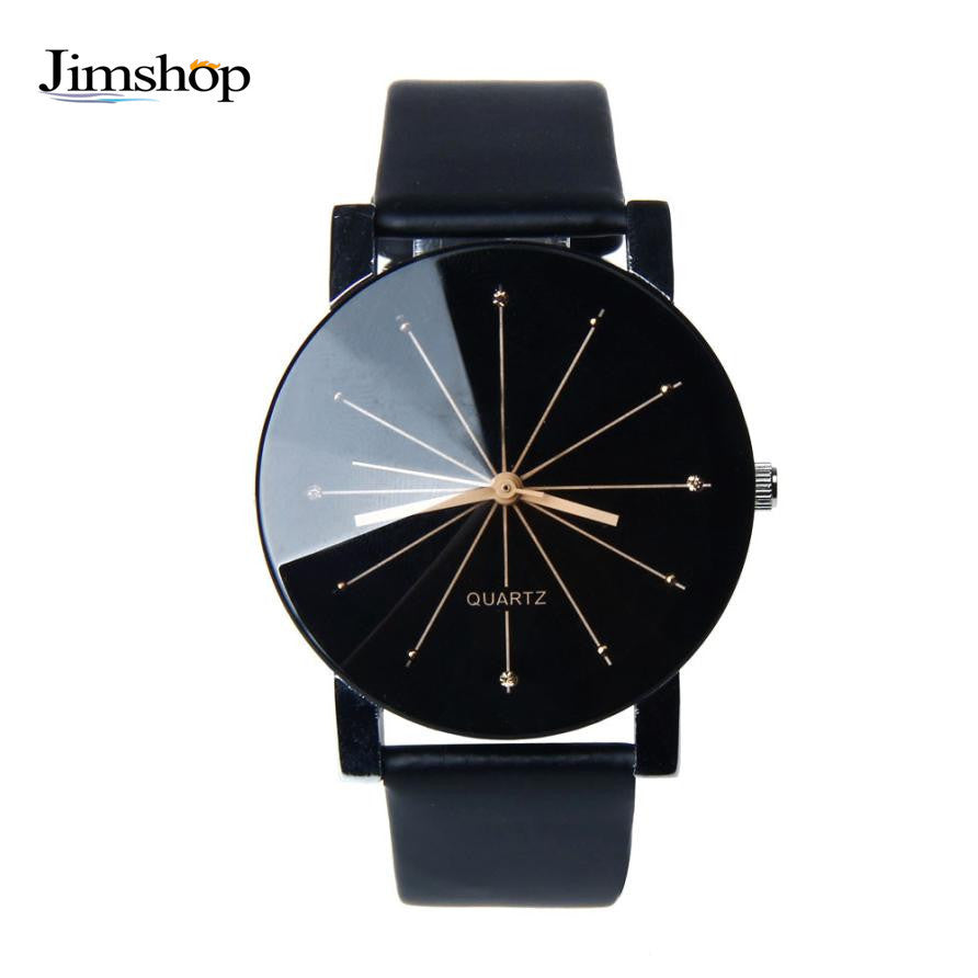 Men Fashion Leather Band Clock Analog Quartz Watch Wrist Watch Relojes Masculino Relojes Mujer Watch EF8